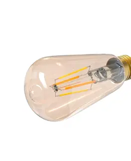 Svítidla Tellur WiFi Smart žárovka Filament E27, 6 W, jantarová, teplá bílá