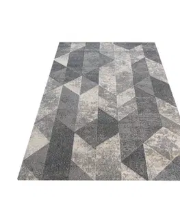 Moderní koberce Šedý koberec s moderním vzorem Šířka: 80 cm | Délka: 150 cm