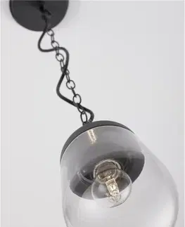 Závěsná svítidla NOVA LUCE venkovní závěsné svítidlo OMIKA tmavě šedý hliník a čiré sklo E27 1x12W 110-240V bez žárovky IP54 9060197