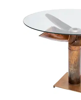 Jídelní stoly LuxD Designový jídelní stůl Propeller 94 cm měděný