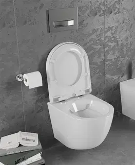 Záchody MEXEN/S Lena Závěsná WC mísa včetně sedátka, duroplast, bílá 30220200