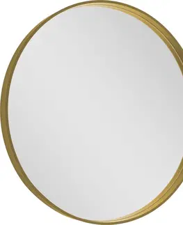 Koupelnová zrcadla SAPHO NOTION kulaté zrcadlo v rámu ø 80cm, zlato mat NT800G