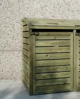Zahradní potřeby Dřevěný box na popelnice Dekorhome