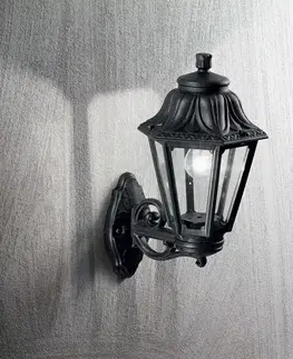Rustikální venkovní nástěnná svítidla Ideal Lux ANNA AP1 SVÍTIDLO VENKOVNÍ černé 101491