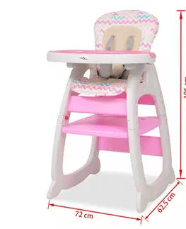 Židle Dětská jídelní židlička 3v1 se stolkem Dekorhome Modrá / zelená