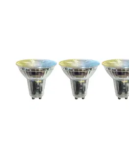 LED žárovky PRIOS Prios Smart LED žárovka 3ks GU10 sklo 4,7W čirá Tuya