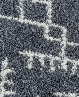 Koberce a koberečky Dywany Lusczow Kusový shaggy koberec BERBER TANGER šedý, velikost 140x190