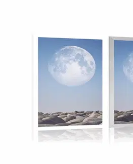 Feng Shui Plakát kameny v měsíčním světle