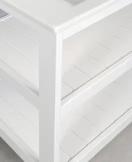 Koupelnový nábytek AQUALINE ETIDE policová umyvadlová skříňka 61,5x85x44 cm, bílá mat ET610