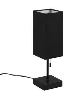 Stolní lampy Reality Leuchten Stolní lampa Ole s USB přípojkou černá/černá