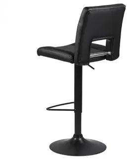 Barové židle Actona Otočná barová židle Sylvie černá