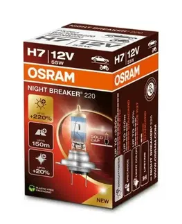 Autožárovky OSRAM H7 12V 55W PX26d NIGHT BREAKER 220 +220% 1ks 64210NB220