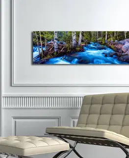 Obrazy Wallity Obraz s LED osvětlením KRAJINA S POTOKEM 38 30 x 90 cm