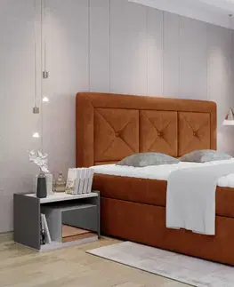 BOXSPRING postele Artelta Čalouněná manželská postel IDRIS | 160 x 200 cm Farebné prevedenie IDRIS: Dora 63