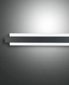 Nástěnná svítidla Fabas Luce LED nástěnné světlo Regolo s kovovým čelem černá