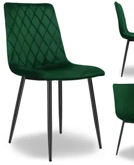 Židle TZB Čalouněná židle DEXTER samet zelená