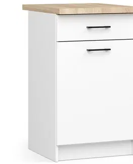 Kuchyňské dolní skříňky Ak furniture Kuchyňská skříňka Olivie S 50 cm 1D 1S bílá