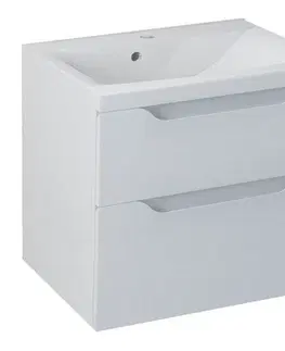 Koupelnový nábytek SAPHO WAVE umyvadlová skříňka 60x65x47,8cm, bílá WA060-3030