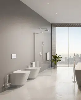 Záchody OMNIRES FONTANA mísa Rimless včetně sedátka s slow, 49 x 35 cm bílá lesk /BP/ FONTANAMWBP