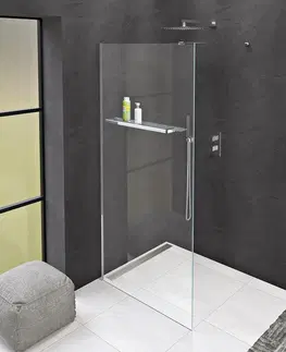 Koupelnový nábytek Polysan MODULAR SHOWER jednodílná zástěna pevná k instalaci na zeď, s otvory na držák ručníků, 900 mm MS1-90-D