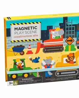 Dřevěné hračky Petit Collage Magnetická tabulka stavba