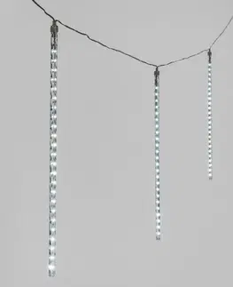 Vánoční dekorace Řetěz padající kapky 10480, 10 trubic 50 cm s 480 LED studená bílá           
