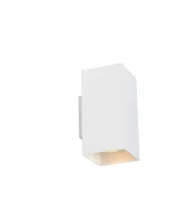 Nastenna svitidla Designová nástěnná lampa bílý čtverec - Sab