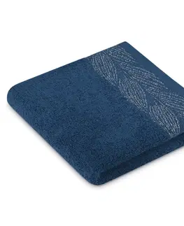 Ručníky AmeliaHome Sada 3 ks ručníků ALLIUM klasický styl námořnická modrá, velikost 30x50+50x90+70x130