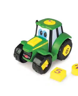 Hračky WIKY - John Deere Traktor Johnny s čísly 21cm