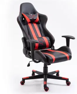 Kancelářské židle Ak furniture Herní křeslo F4G FG33 černé/červené