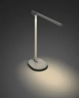 Stolní lampy do kanceláře Philips Sword stolní LED lampa 1x14W 450lm 2700/4000/6500K IP20 USB, krokové stmívání, šedá