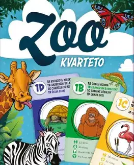 Hračky společenské hry DINO - Zoo Kvarteto