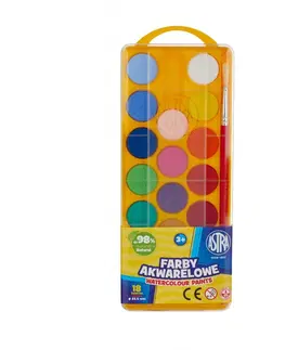 Hračky ASTRA - Vodové barvy se štětcem průměr 23,5mm, 18 barev, 83210900