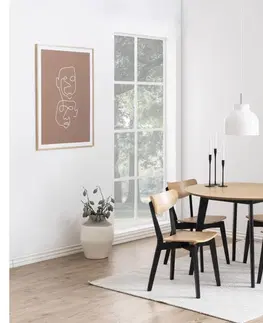 Židle Dkton Designová jídelna židle Nieves černá a přírodní