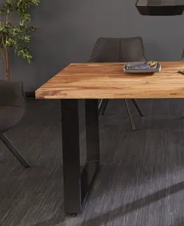 Jídelní stoly LuxD Designový jídelní stůl Thunder 140 cm sheesham
