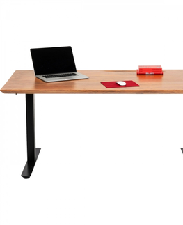 Výškově nastavitelné psací stoly KARE Design Výškově nastavitelný stůl Symphony - hnědý, 180x90cm