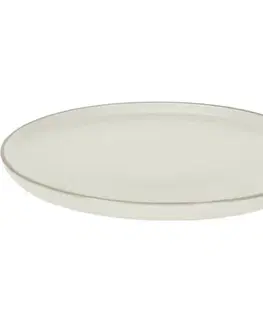 Talíře Kameninový dezertní talíř Magnus, 21 cm, krémová