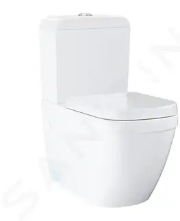 Záchody GROHE Euro Ceramic WC kombi set s nádržkou a sedátkem softclose, rimless, alpská bílá 39462000