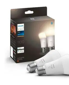 LED žárovky PHILIPS HUE Hue Bluetooth LED White set 2ks žárovek Philips 8719514289192 E27 A60 9,5W 1055lm 2700K stmívatelné