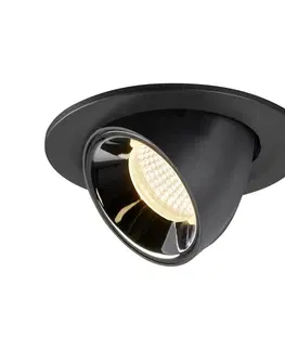 LED podhledová svítidla SLV BIG WHITE NUMINOS GIMBLE S zápustné stropní svítidlo černé/chrom 3000 K 55° 1005893