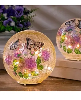 Svíčky a světelné dekorace LED koule "Motýli"