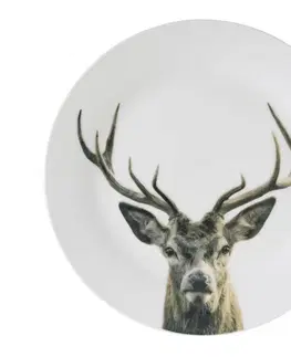 Talíře Porcelánový dezertní talířek s jelenem Red Deer - Ø19*2cm Mars & More SCBOEH