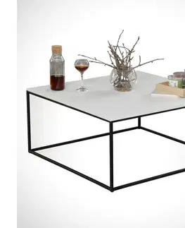 Konferenční stoly  Konferenční stolek  ROYAL 43x75 cm černá/bílá 