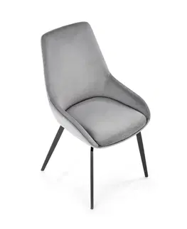 Židle HALMAR Čalouněná jídelní židle K479 šedá