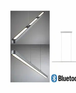 LED lustry a závěsná svítidla PAULMANN LED závěsné svítidlo Smart Home Bluetooth Lento měnitelná bílá 43W matný chrom stmívatelné
