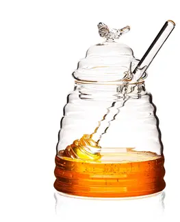Mísy a misky 4Home Skleněná dóza na med Honey