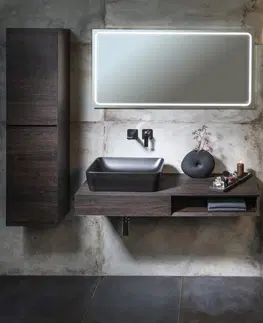 Koupelnový nábytek SAPHO MORIAN umyvadlová skříňka 120x14x48cm, dub černý, levá MR122