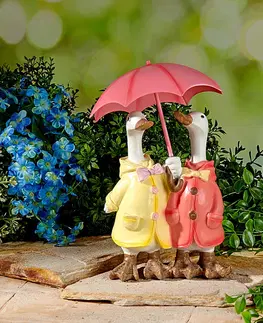 Dekorační figurky Dekorace "Kachny s deštníkem"