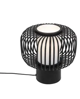 Stolni lampy Moderní stolní lampa černá s bambusem - Bambuk