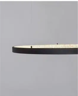 Designová závěsná svítidla NOVA LUCE závěsné svítidlo PRESTON černý hliník a akryl LED 60W 230V 3000K IP20 stmívatelné 9865110